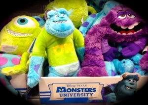 Monsters University plush toys (picture taken by K.Peasey)